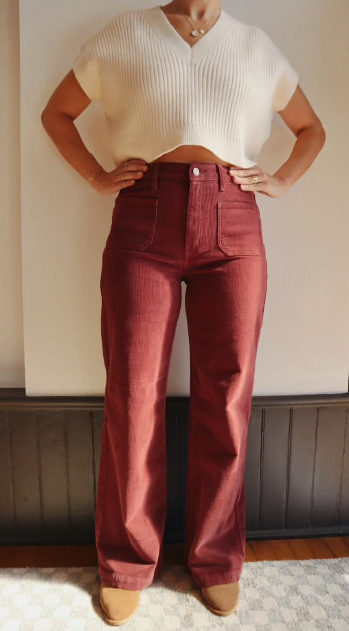 Wide Leg Corduroy Pant