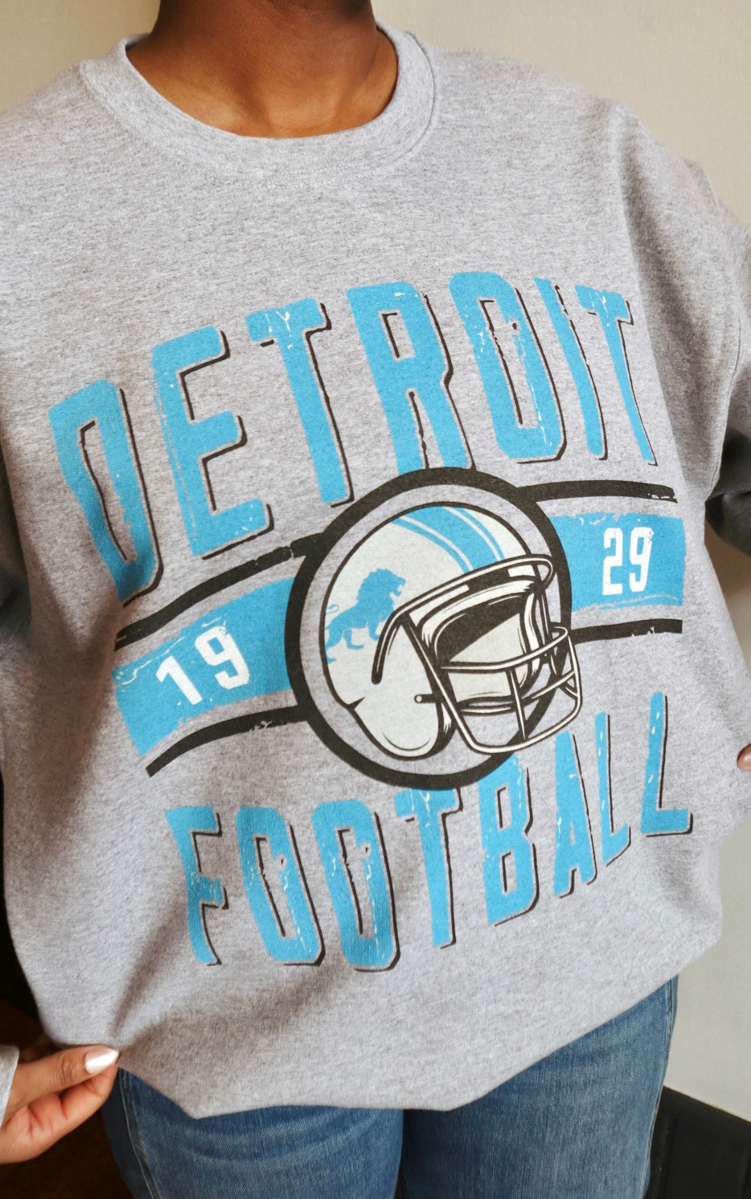 Vintage Inspired  Detroit Lions Sweatshirt