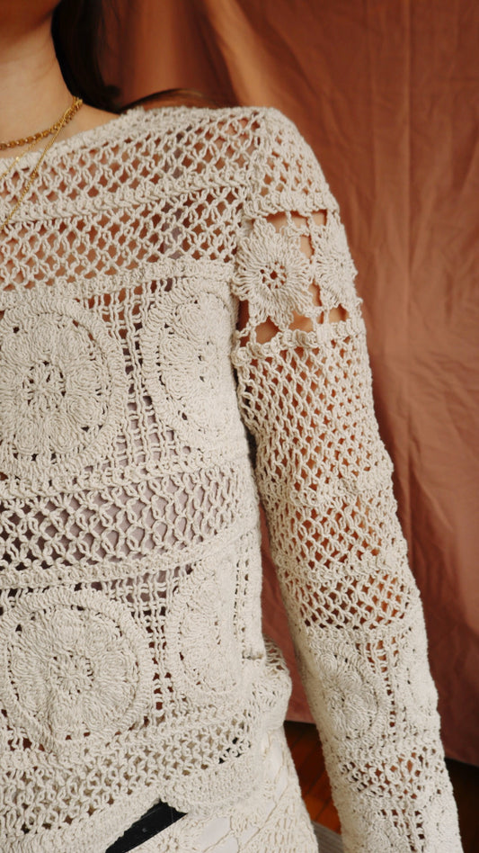 Crochet Scalloped Sweater